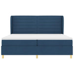 Boxspring ágy matraccal Sötétszürke 90x190 cm Szövet Kék szövet 7