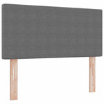 Boxrugós ágy fejtámlával Világosszürke és fehér 90 x 200 cm 6