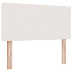 Boxrugós ágy Krém és fehér 90 x 200 cm Bársonyos szövet 6