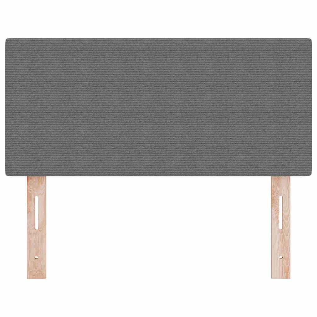 LED ágytámla fejtámlával Világosszürke 90 cm Bársonyos szövet 5