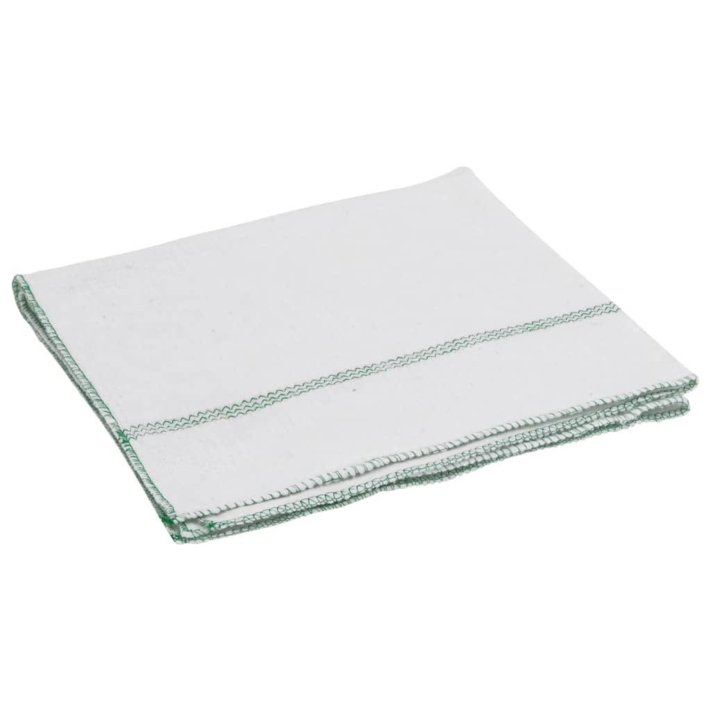 10 db fehér tisztító kendők zöld csíkokkal 50 x 60 cm 3