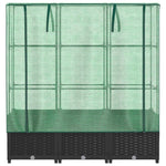 Rattan megjelenésű magaságyás melegháztakaróval 120x40x138 cm 4