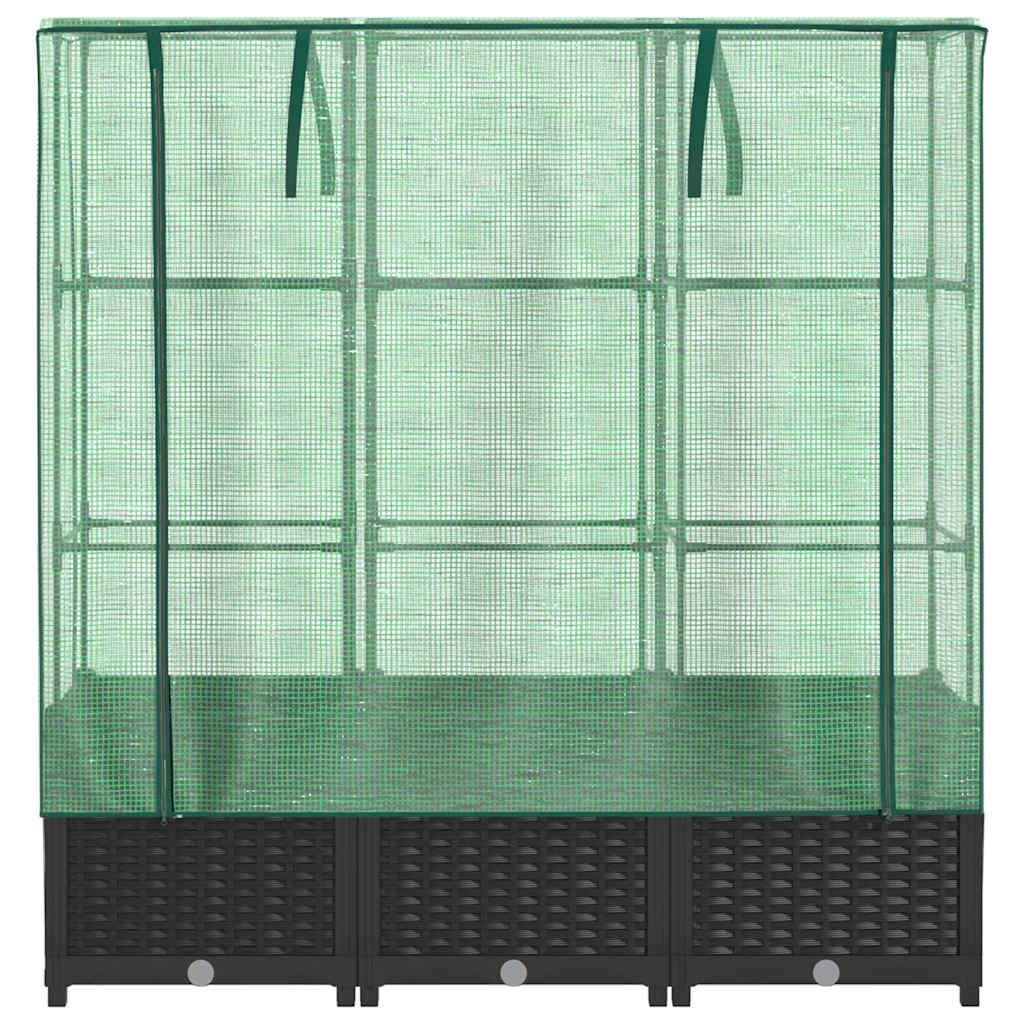 Rattan megjelenésű magaságyás melegháztakaróval 120x40x138 cm 4