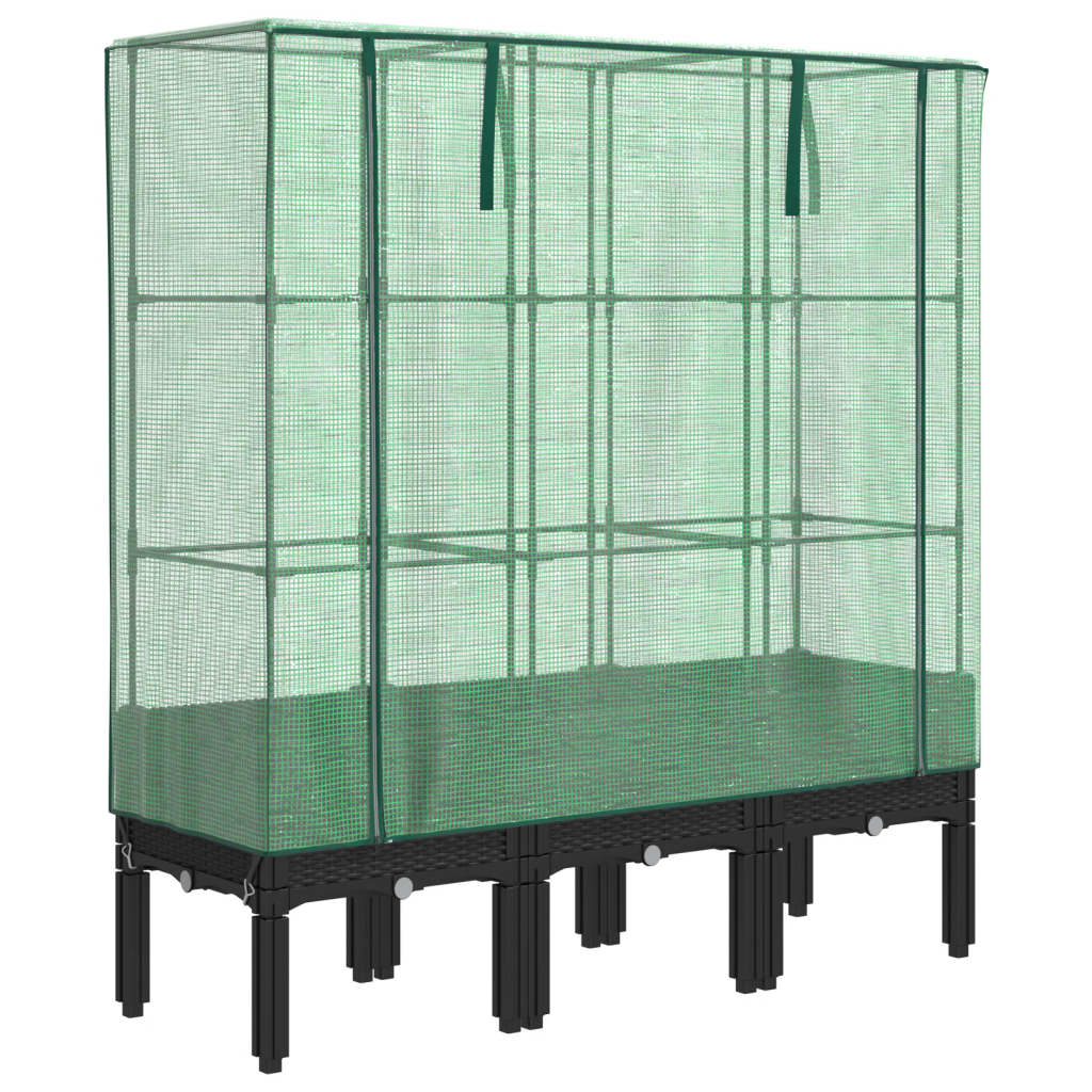 Rattan megjelenésű magaságyás melegháztakaróval 120x40x140 cm 2