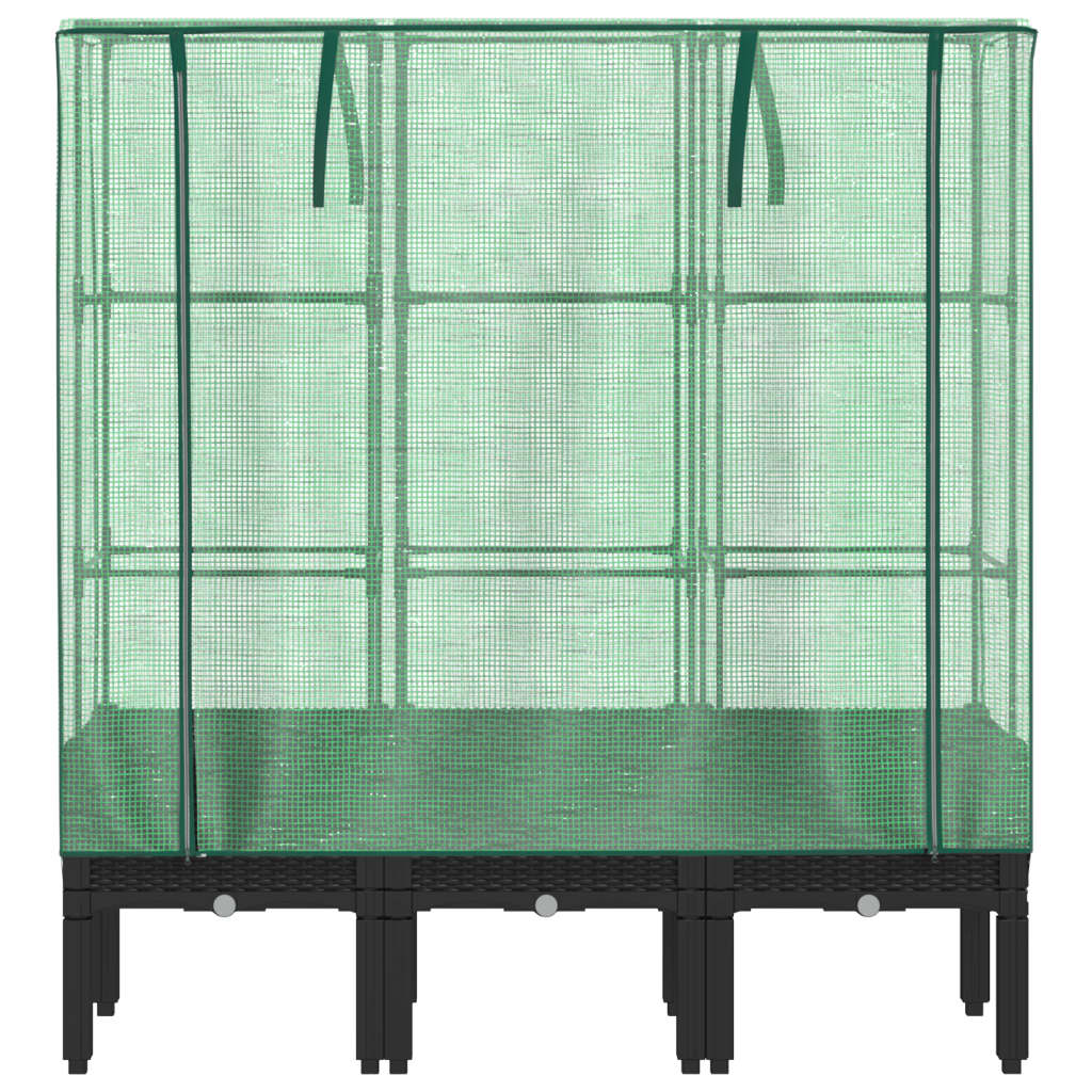 Rattan megjelenésű magaságyás melegháztakaróval 120x40x140 cm 4