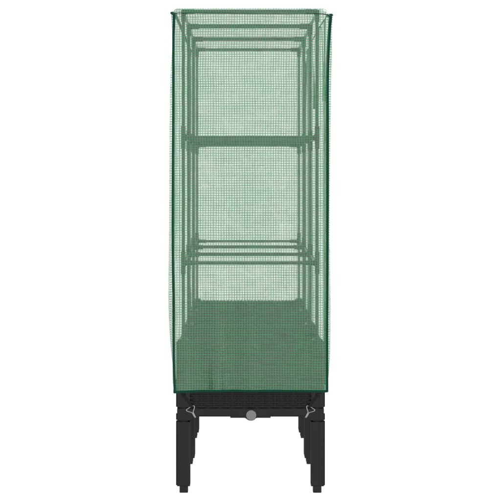 Rattan megjelenésű magaságyás melegháztakaróval 120x40x140 cm 5