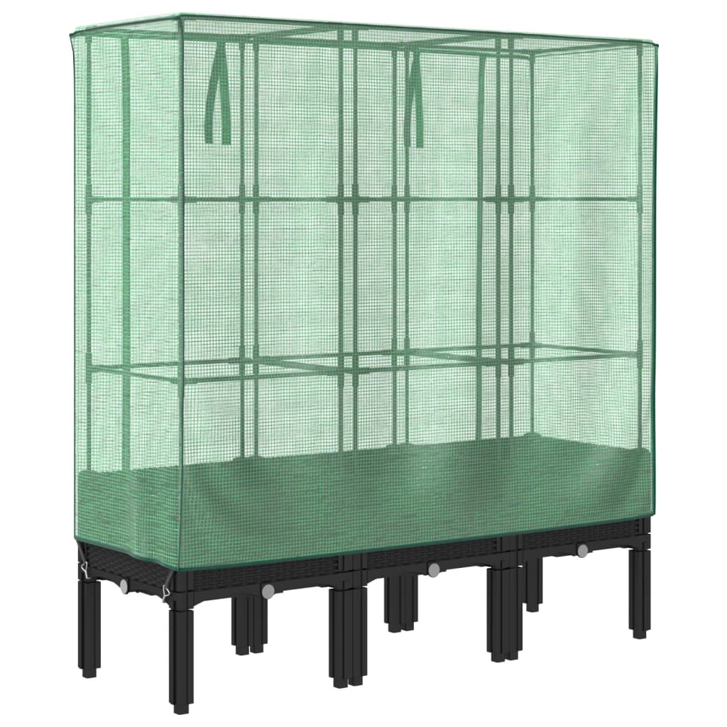 Rattan megjelenésű magaságyás melegháztakaróval 120x40x140 cm 6