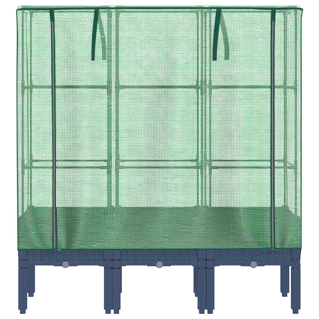 Rattan megjelenésű magaságyás melegháztakaróval 120x40x140 cm 4