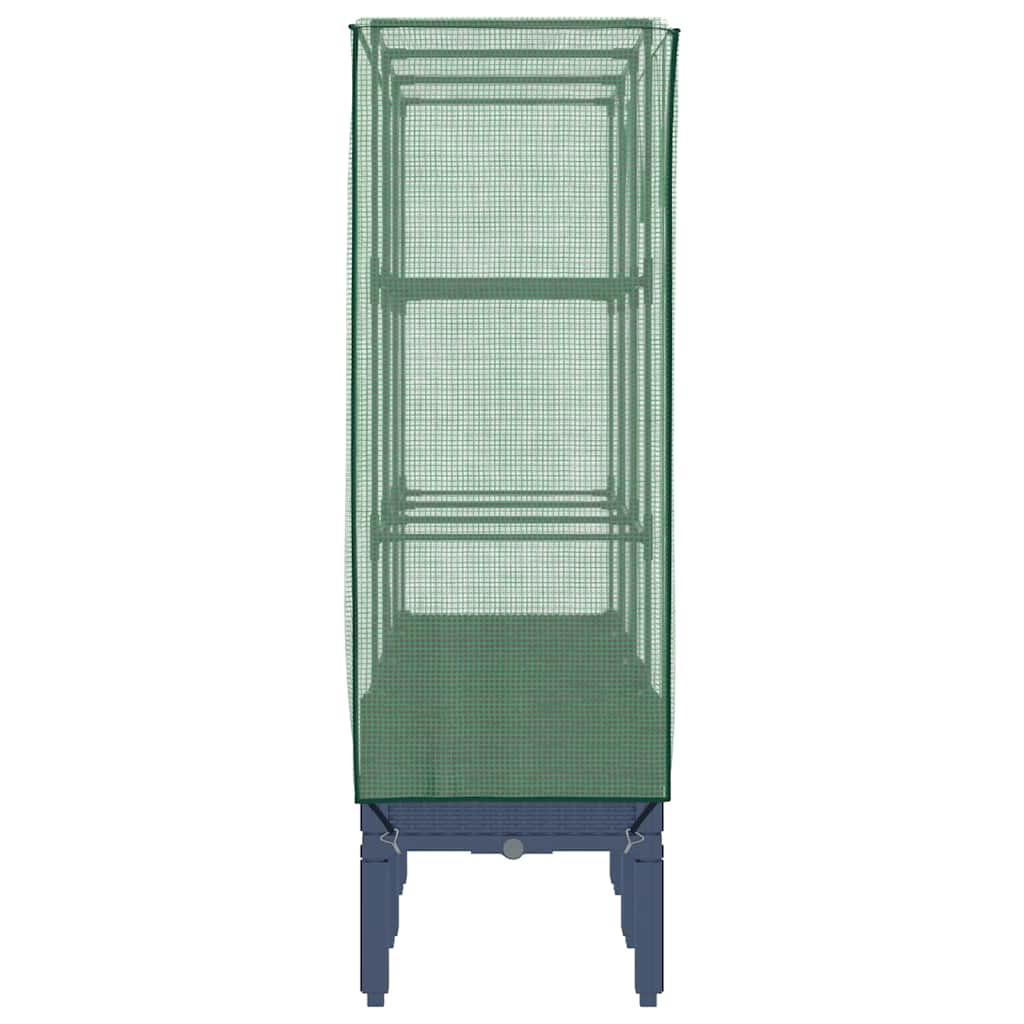 Rattan megjelenésű magaságyás melegháztakaróval 120x40x140 cm 5