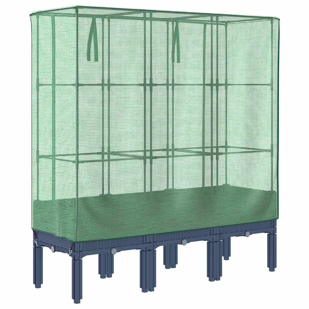 Rattan megjelenésű magaságyás melegháztakaróval 120x40x140 cm 6