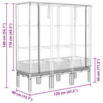 Rattan megjelenésű magaságyás melegháztakaróval 120x40x140 cm 9