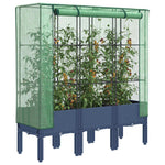Rattan megjelenésű magaságyás melegháztakaróval 120x40x140 cm