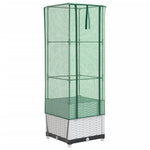 Rattan megjelenésű magaságyás melegháztakaróval 40x40x139 cm 2