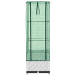Rattan megjelenésű magaságyás melegháztakaróval 40x40x139 cm 4