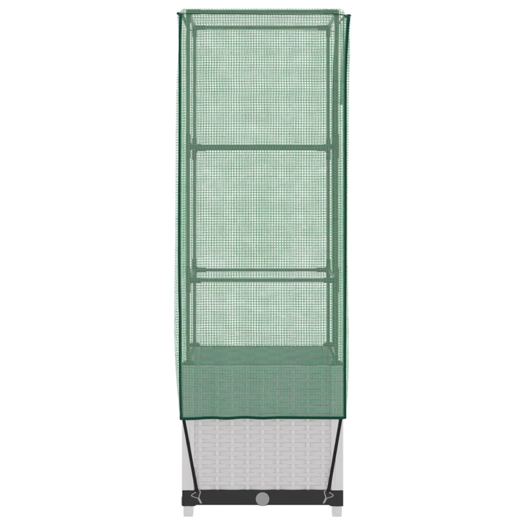 Rattan megjelenésű magaságyás melegháztakaróval 40x40x139 cm 5