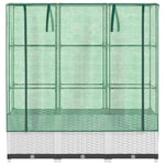 Rattan megjelenésű magaságyás melegháztakaróval 120x40x138 cm 4