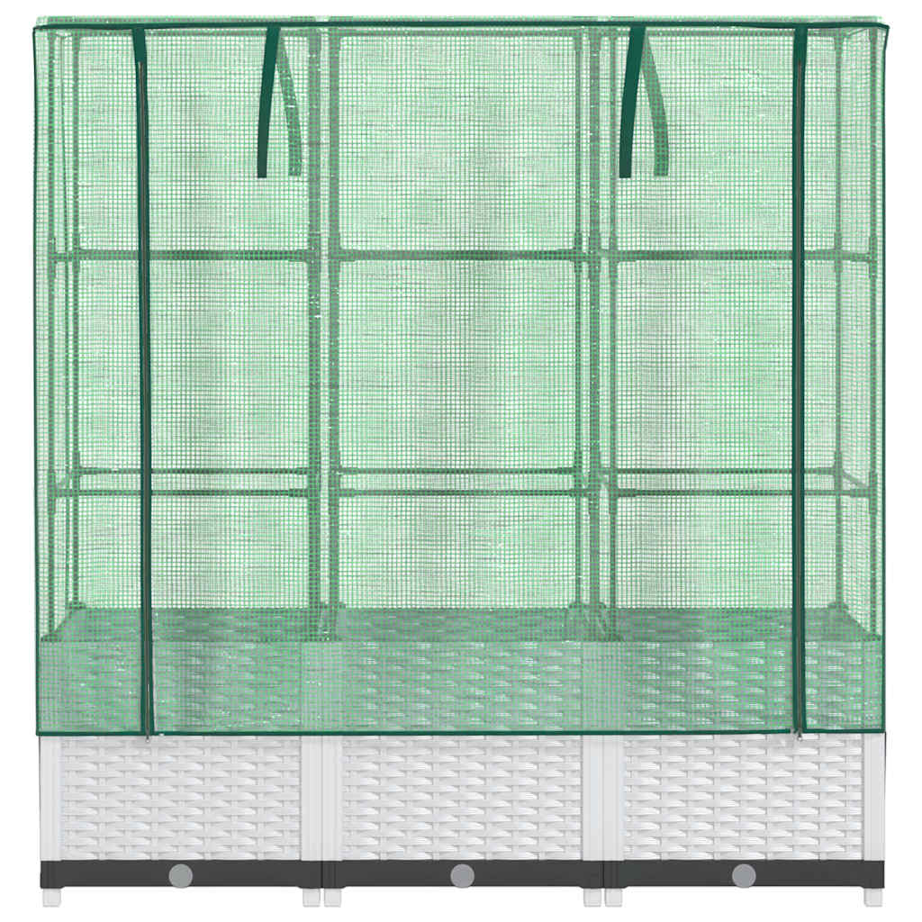 Rattan megjelenésű magaságyás melegháztakaróval 120x40x138 cm 4