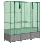 Rattan megjelenésű magaságyás melegháztakaróval 120x40x138 cm 2