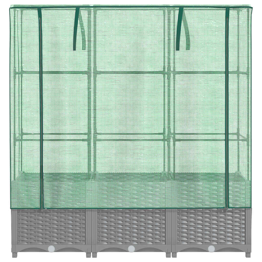 Rattan megjelenésű magaságyás melegháztakaróval 120x40x138 cm 4