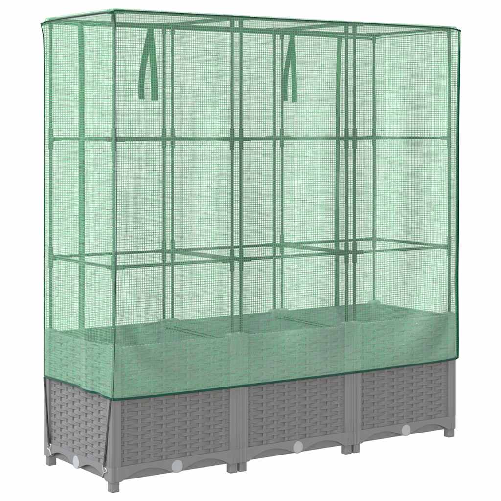 Rattan megjelenésű magaságyás melegháztakaróval 120x40x138 cm 6