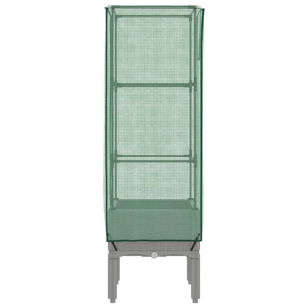 Rattan megjelenésű magaságyás melegháztakaróval 40x40x140 cm 5