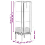Rattan megjelenésű magaságyás melegháztakaróval 40x40x140 cm 9
