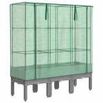 Rattan megjelenésű magaságyás melegháztakaróval 120x40x140 cm 2
