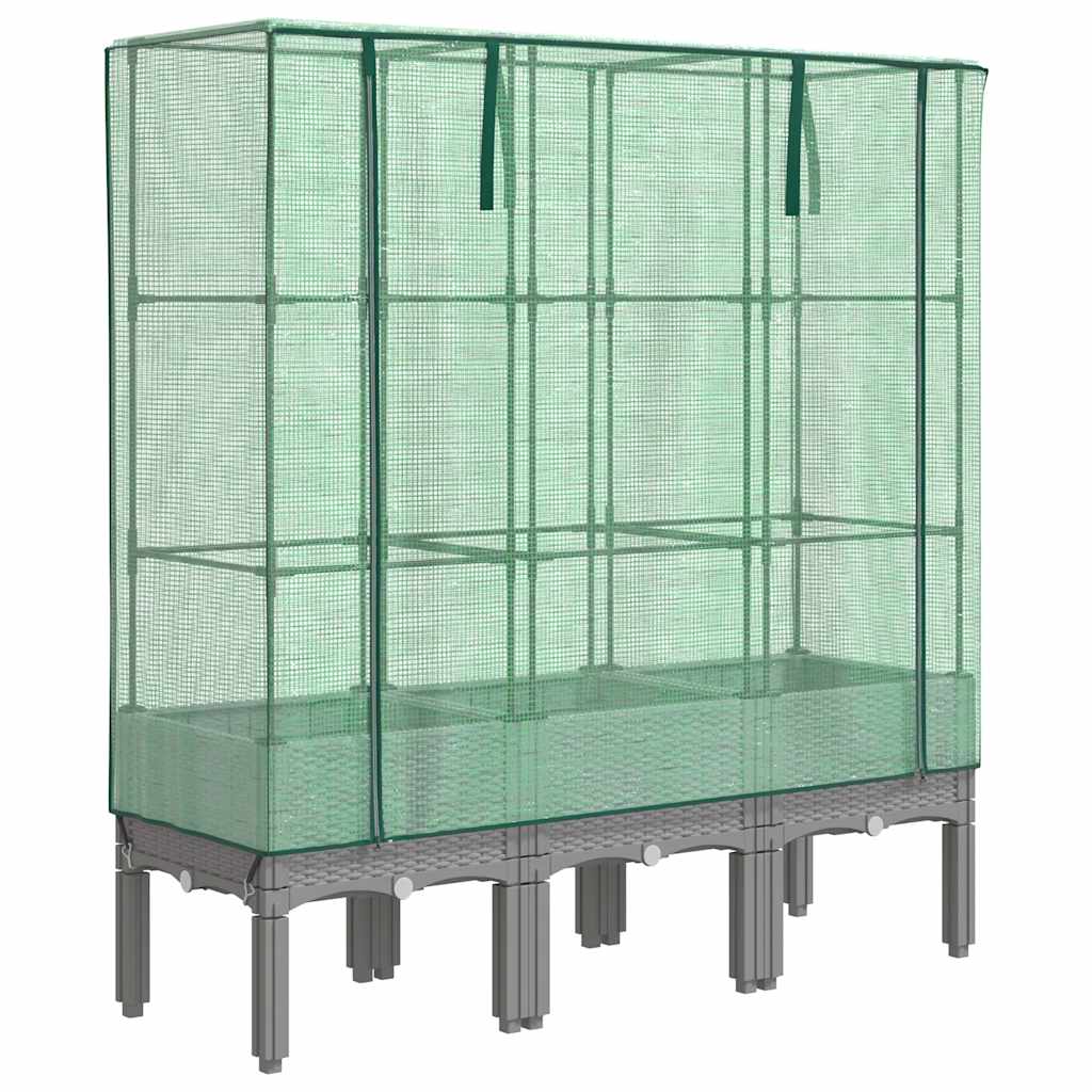 Rattan megjelenésű magaságyás melegháztakaróval 120x40x140 cm 2
