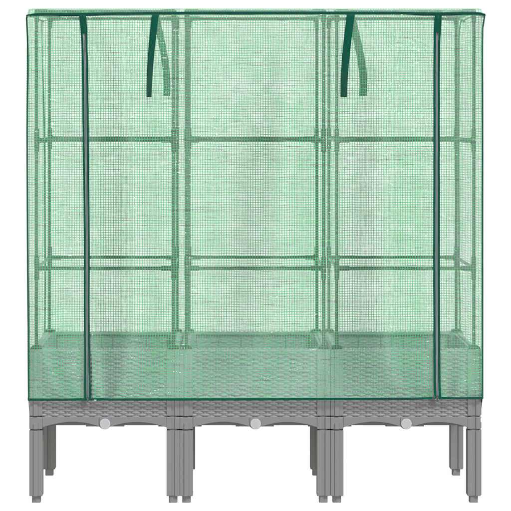 Rattan megjelenésű magaságyás melegháztakaróval 120x40x140 cm 4