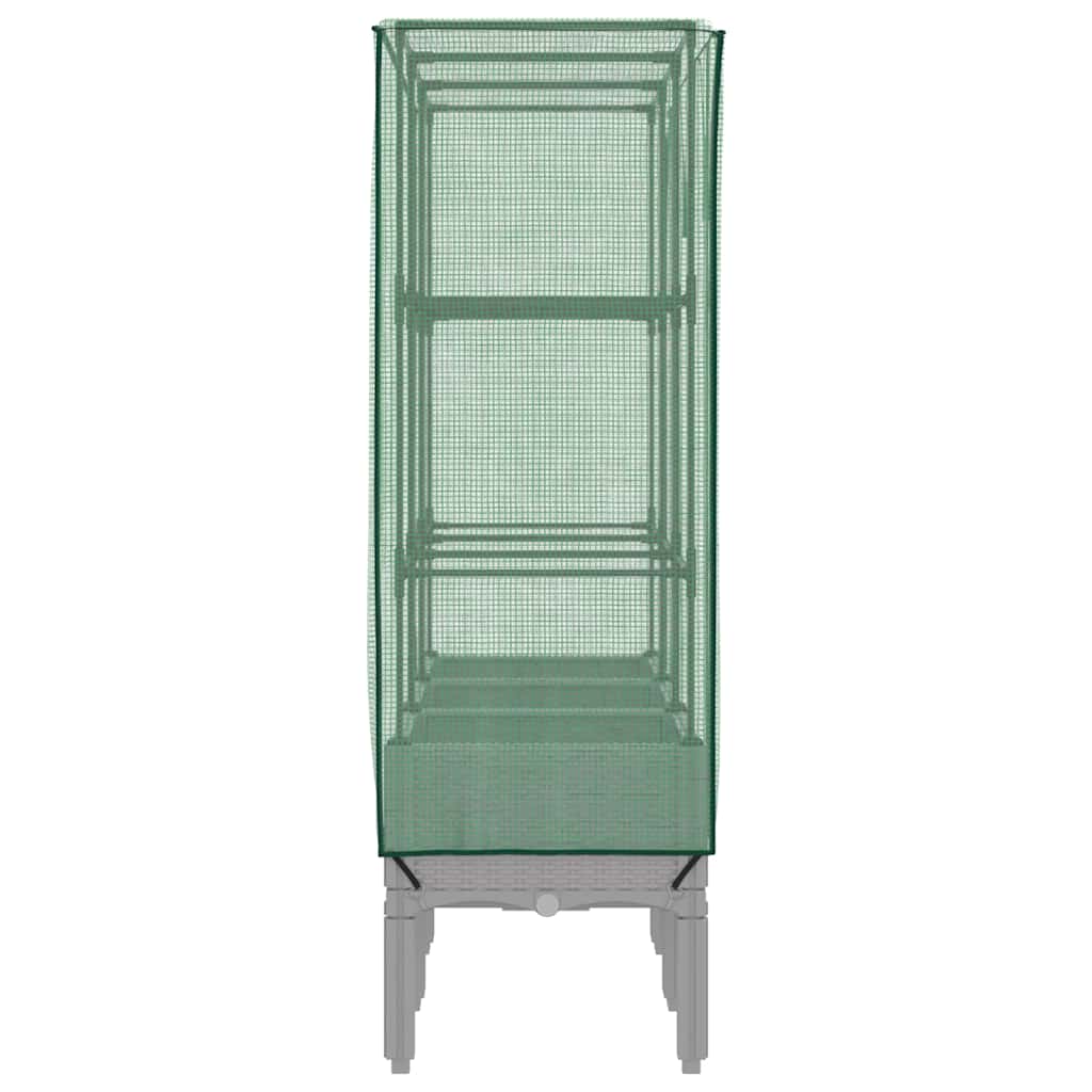 Rattan megjelenésű magaságyás melegháztakaróval 120x40x140 cm 5