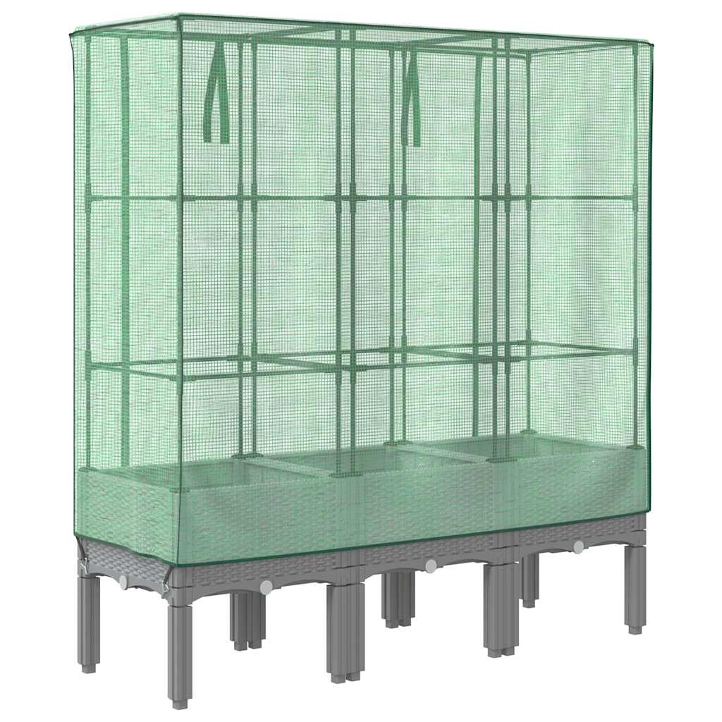 Rattan megjelenésű magaságyás melegháztakaróval 120x40x140 cm 6