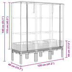 Rattan megjelenésű magaságyás melegháztakaróval 120x40x140 cm 9