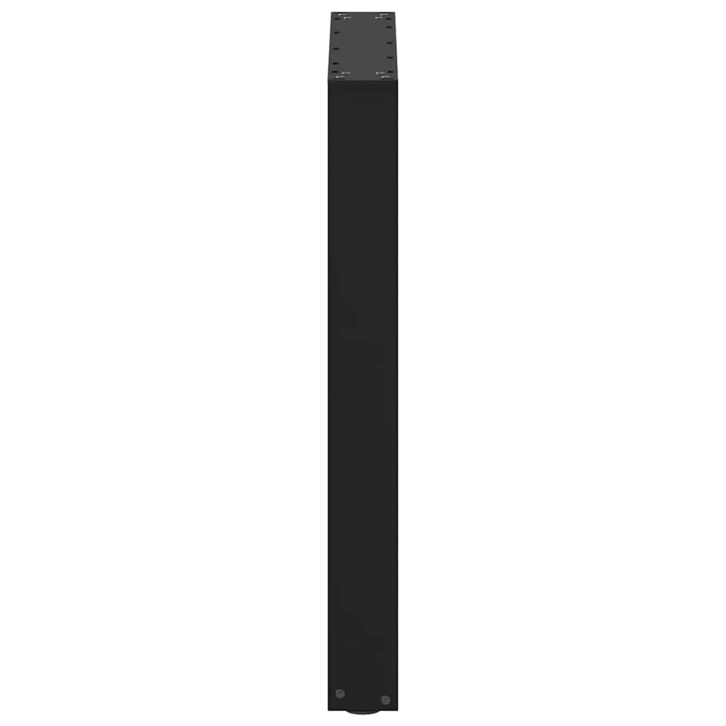 2 db U alakú étkezőasztal láb fekete, 70 x (72-73) cm acél 6