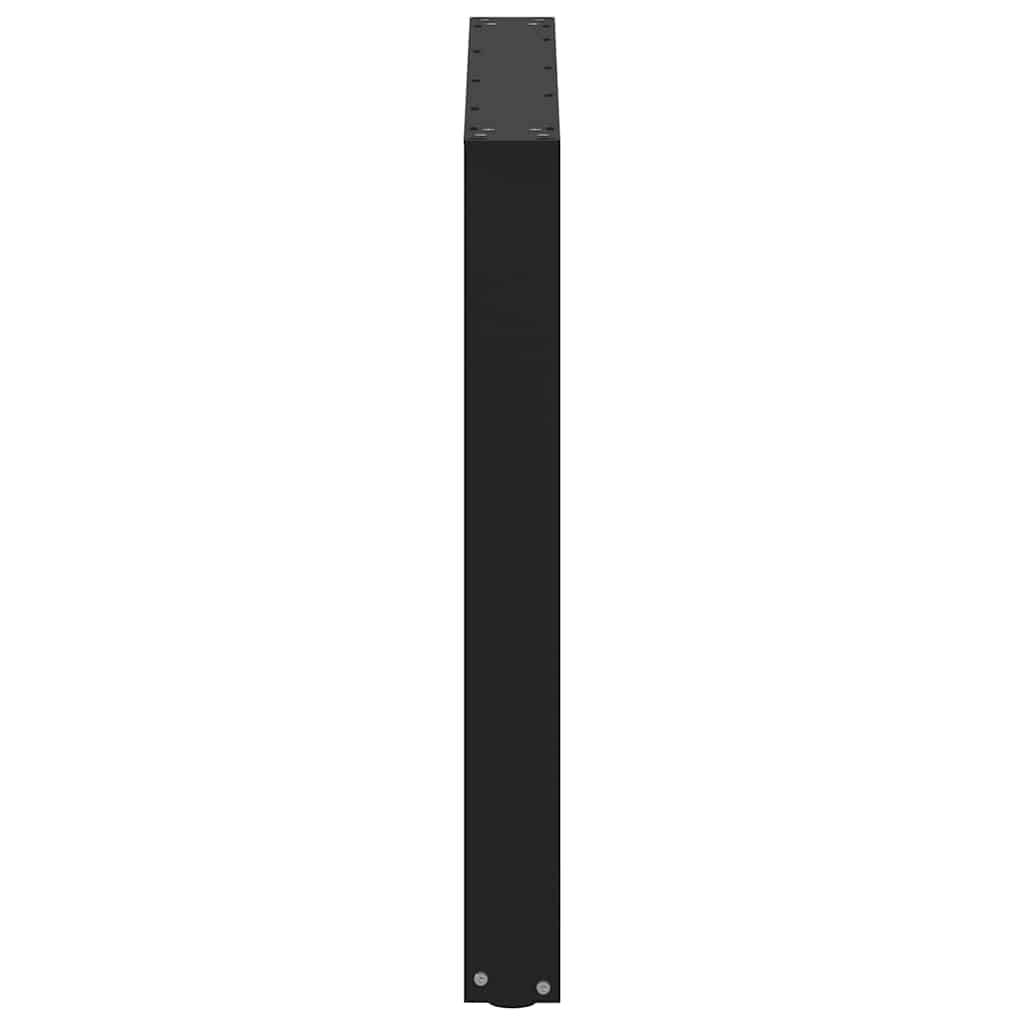 2 db U alakú étkezőasztal láb fekete, 90 x (72-73) cm acél 6