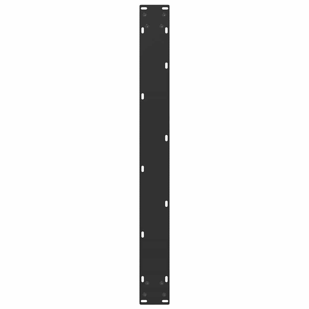 2 db U alakú étkezőasztal láb fekete, 90 x (72-73) cm acél 7