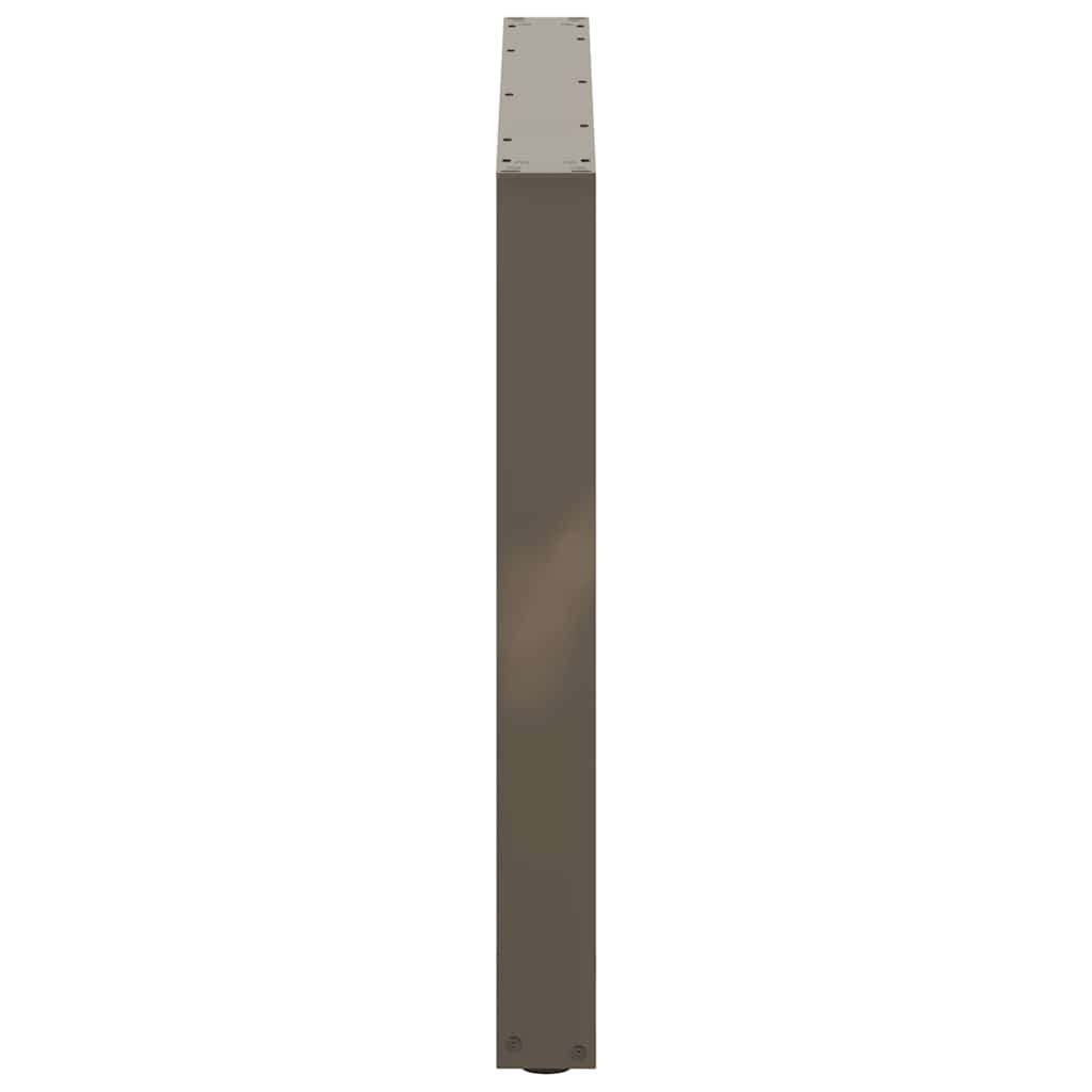 2 db U alakú étkezőasztal láb natúr acélból 100 x (72-73) cm acél 6
