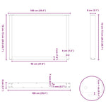 2 db U alakú étkezőasztal láb natúr acélból 100 x (72-73) cm acél 10