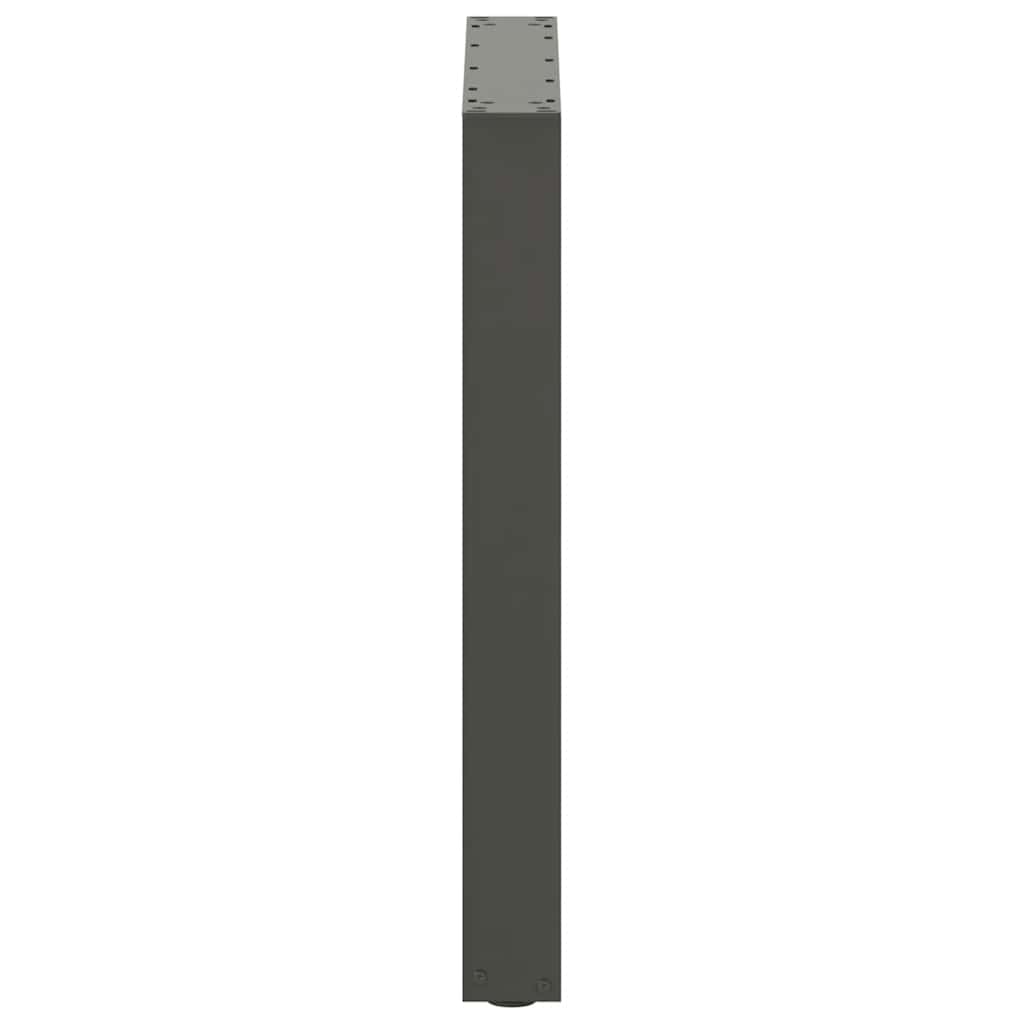 3 db antracitszürke, U alakú étkezőasztal láb 70 x (72-73) cm acél 6