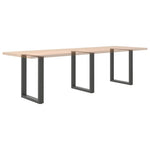 3 db antracitszürke, U alakú étkezőasztal láb 70 x (72-73) cm acél 8