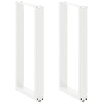 2 db U alakú bárasztalláb fehér 50x(90-91) cm acél