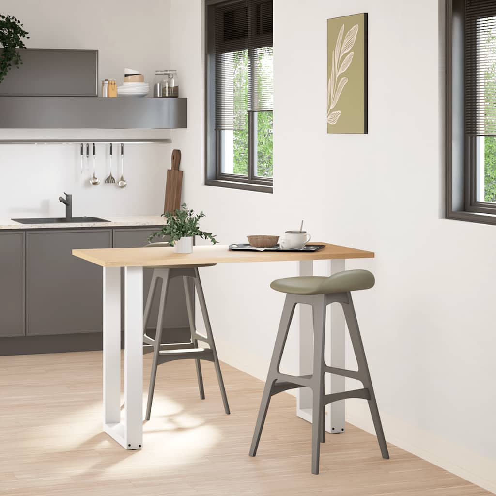 2 db U alakú bárasztalláb fehér 50x(90-91) cm acél 2
