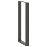 2 db antracitszürke U-alakú acél bárasztalláb 40x(110-111) cm 4