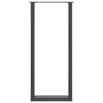 2 db antracitszürke U-alakú acél bárasztalláb 40x(110-111) cm 5