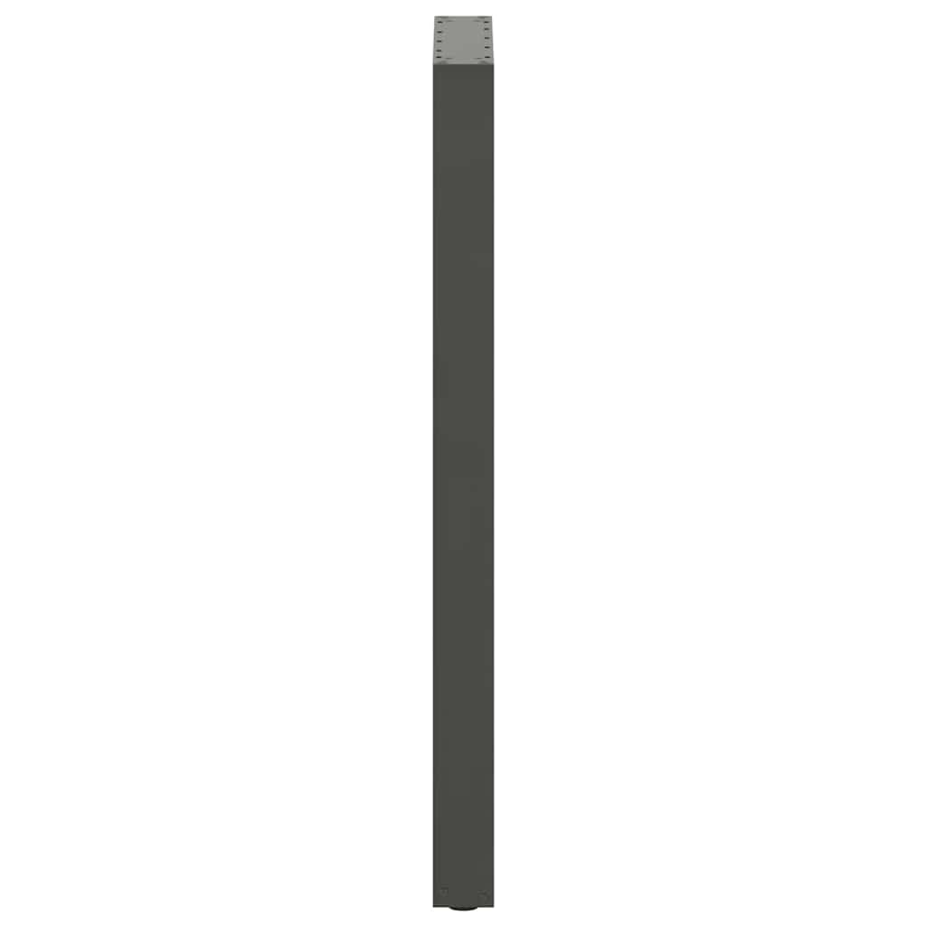 2 db antracitszürke U-alakú acél bárasztalláb 40x(110-111) cm 6