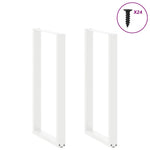 2 db U alakú bárasztalláb, fehér, 60 x (110-111) cm, acél 3