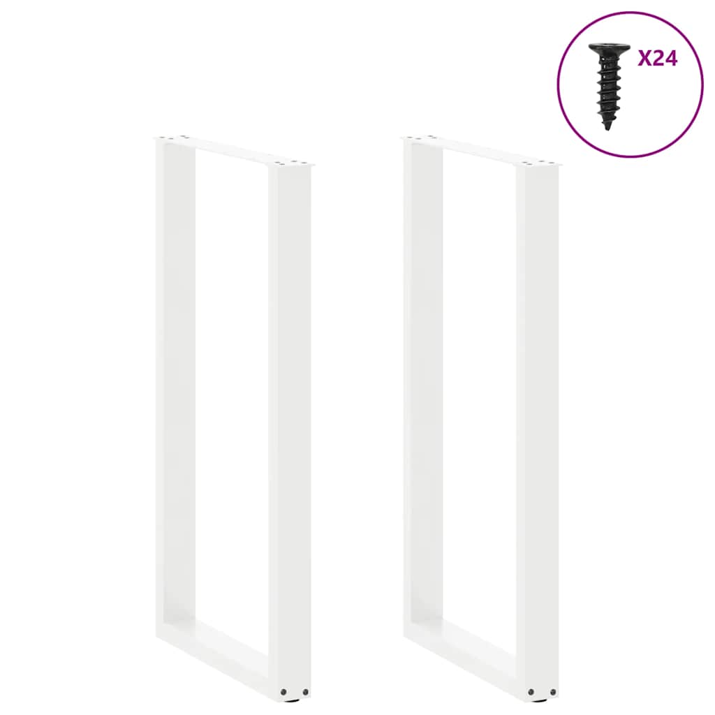2 db U alakú bárasztalláb, fehér, 60 x (110-111) cm, acél 3