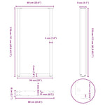 2 db U alakú bárasztalláb, fehér, 60 x (110-111) cm, acél 10