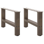 2 db natúr acél dohányzóasztal láb 50 x (30-31) cm acél 2