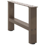 2 db natúr acél dohányzóasztal láb 50 x (30-31) cm acél 3