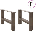 2 db natúr acél dohányzóasztal láb 50 x (30-31) cm acél 4